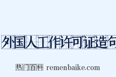外国人工作许可证造句是什么意思的图片